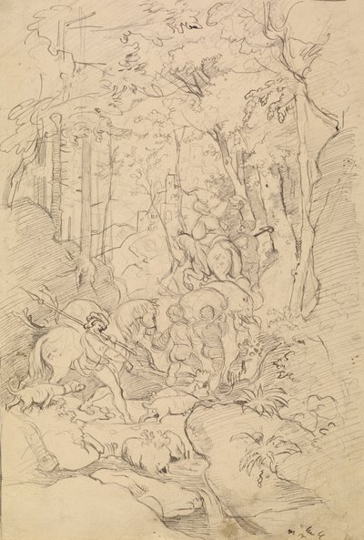A Hunting Party by Franz Albert Venus